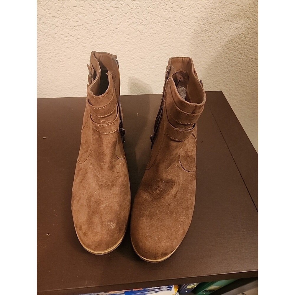 Women's American Eagle Outfitters Brown Ankle Boots Size 8 - Casual Side Zip Boo